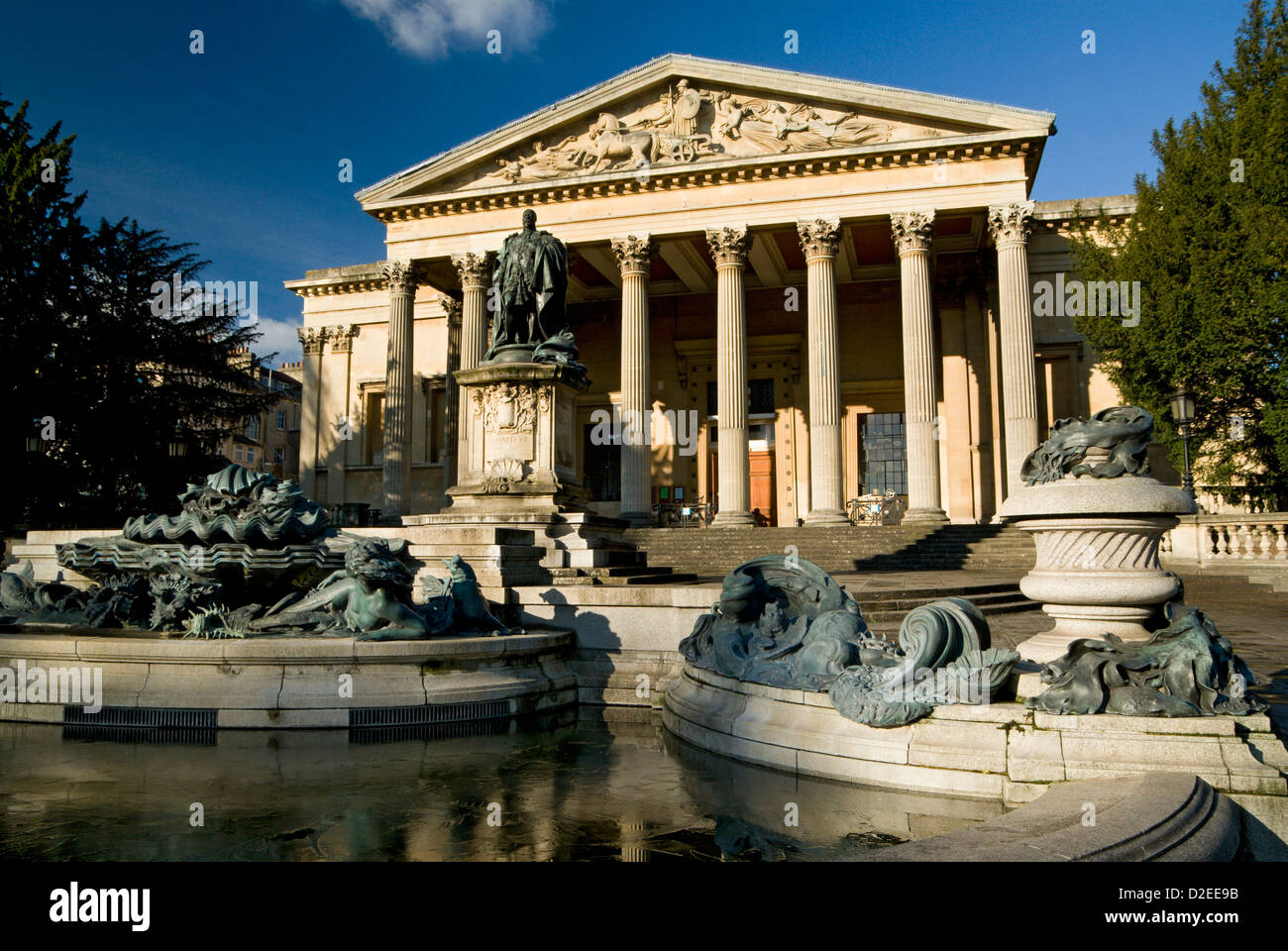 Victoria Rooms and fountains, Bristol Stock Photo Alamy
