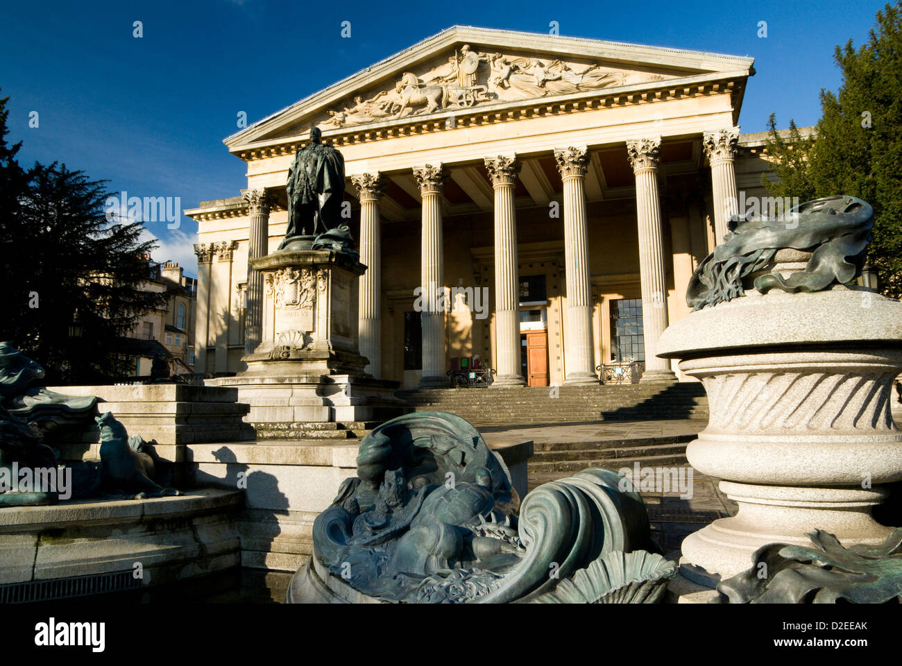 Victoria Rooms and fountains, Bristol Stock Photo Alamy