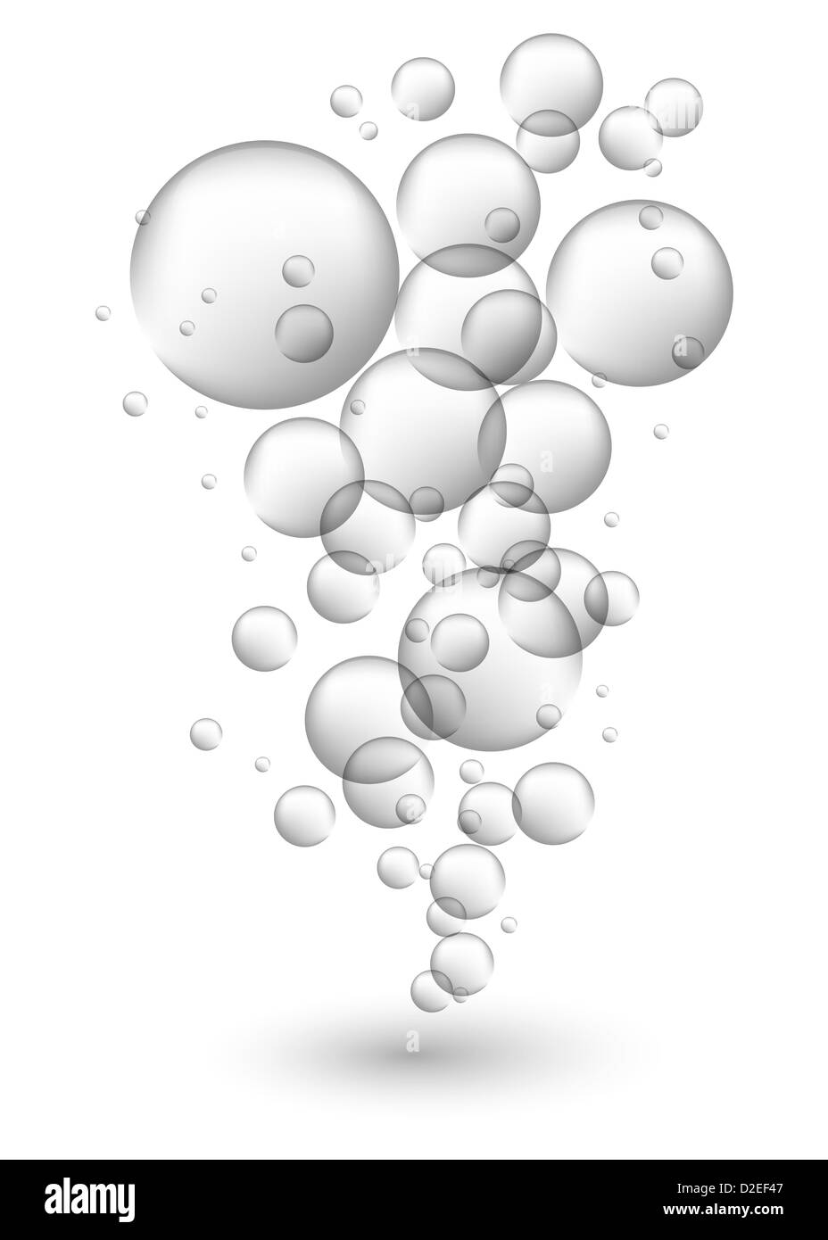 abstract water bubbles illustration. Stock Photo