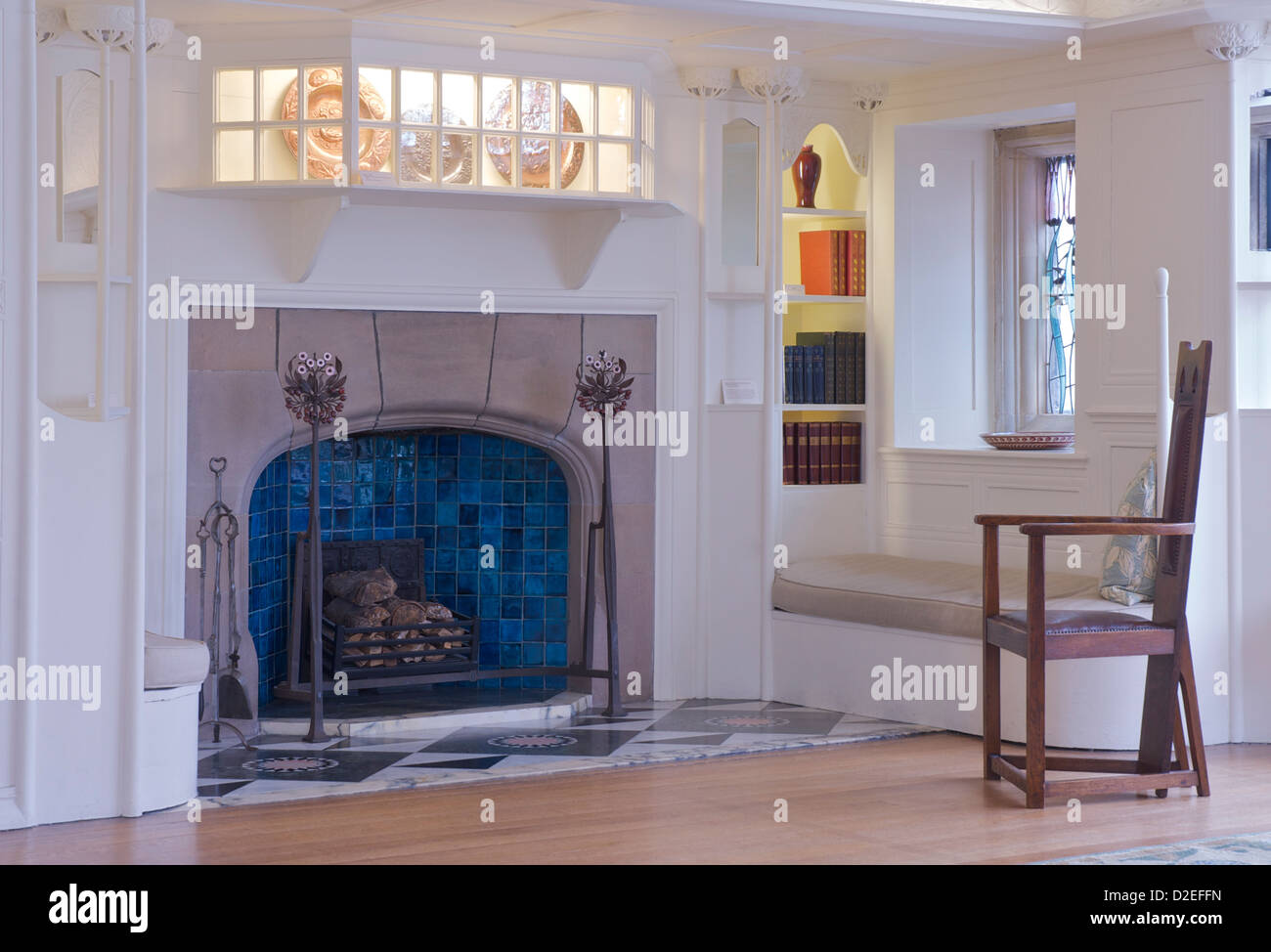 The drawing room in Blackwell, 'arts and crafts' house, overlooking ...