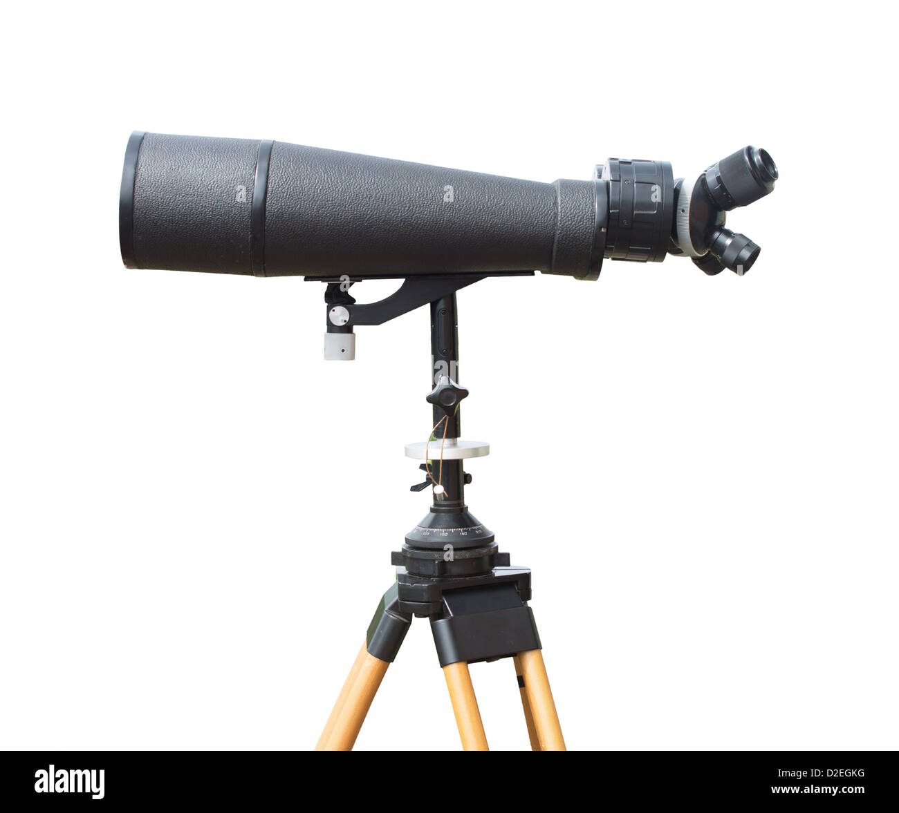 Close-up telescope isolated in the white background Stock Photo