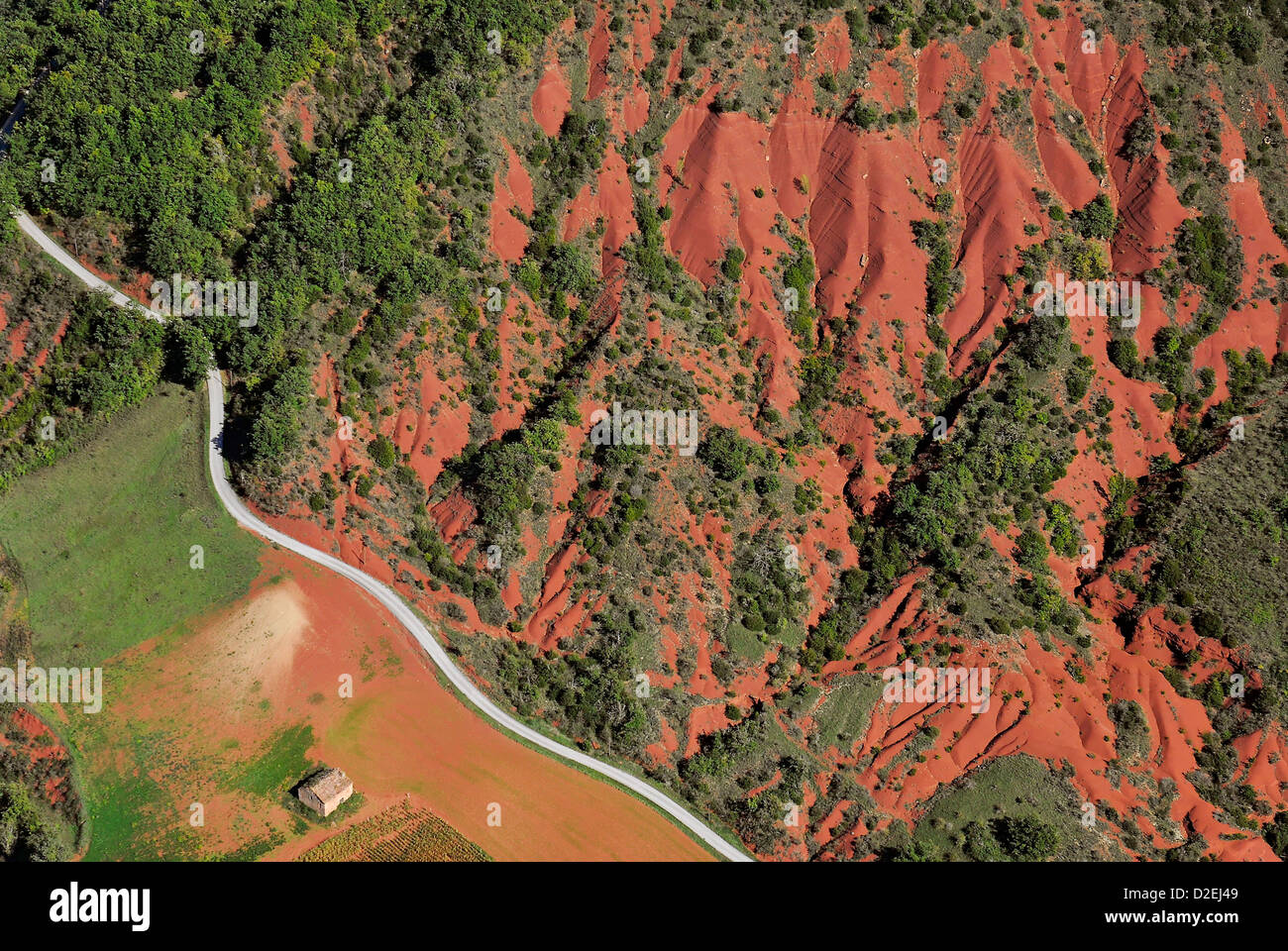 France, Landscape rougier Camarès. Aerial view Stock Photo - Alamy