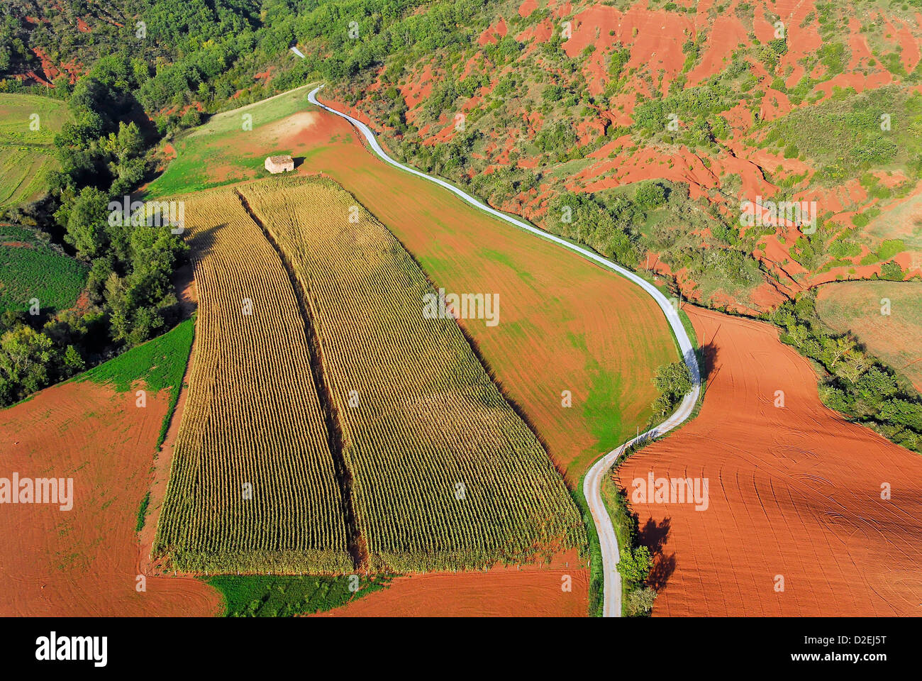 France, Landscape rougier Camarès. Aerial view Stock Photo - Alamy