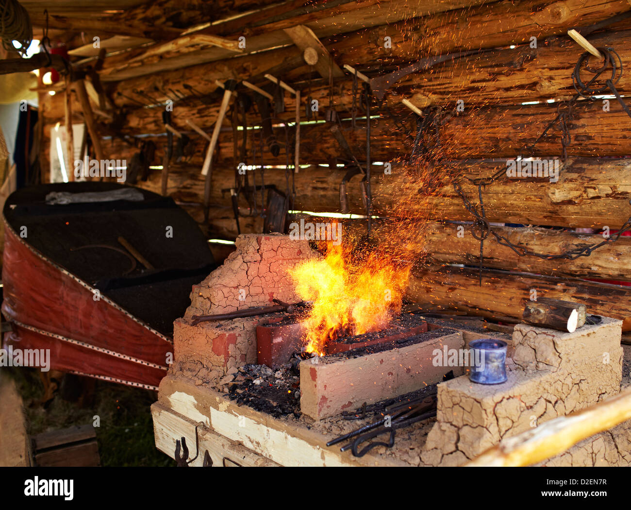 Traditional blacksmith stove Stock Photo Alamy