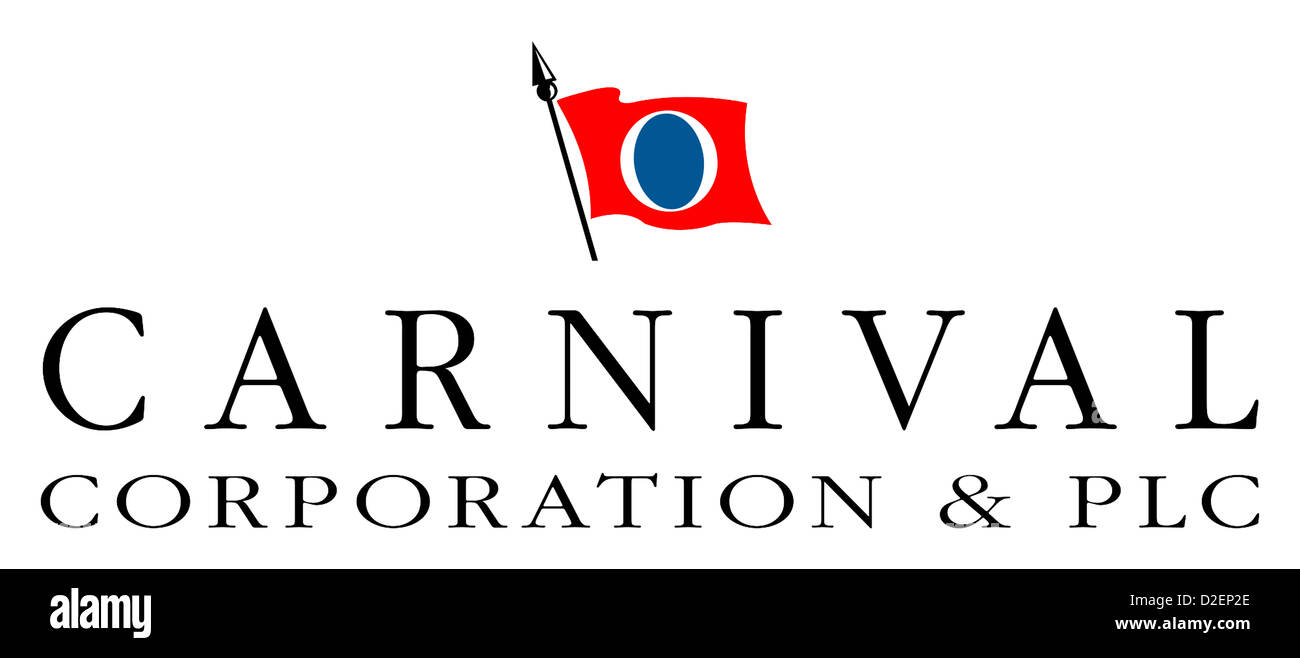 Logo of the British-American cruise enterprise Carnival Corporation & PLC. Stock Photo