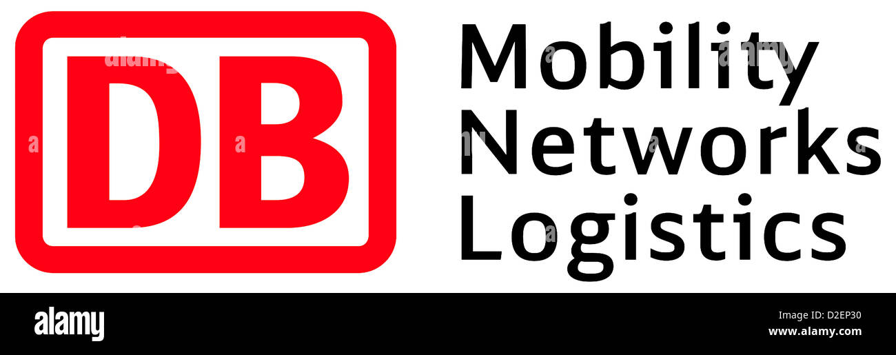Logo the logistics enterprises Deutsche Bahn AG based in Berlin. Stock Photo