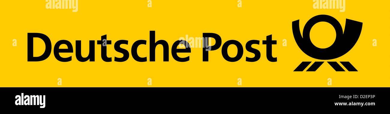 Logo of the logistics enterprise Deutsche Post AG based in Bonn. Stock Photo