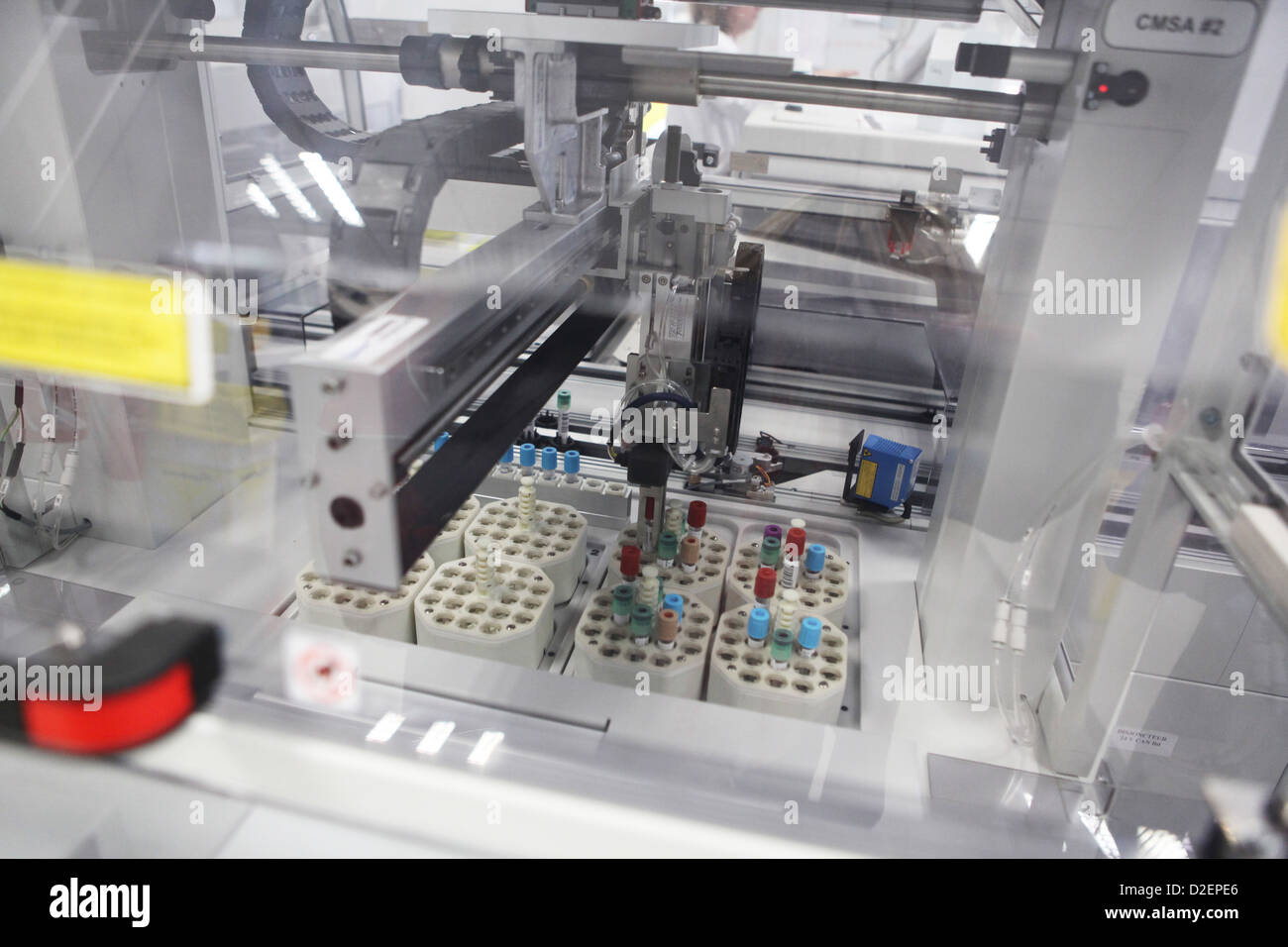 Reportage at Saint Joseph hospital in Paris, France. Medical laboratory