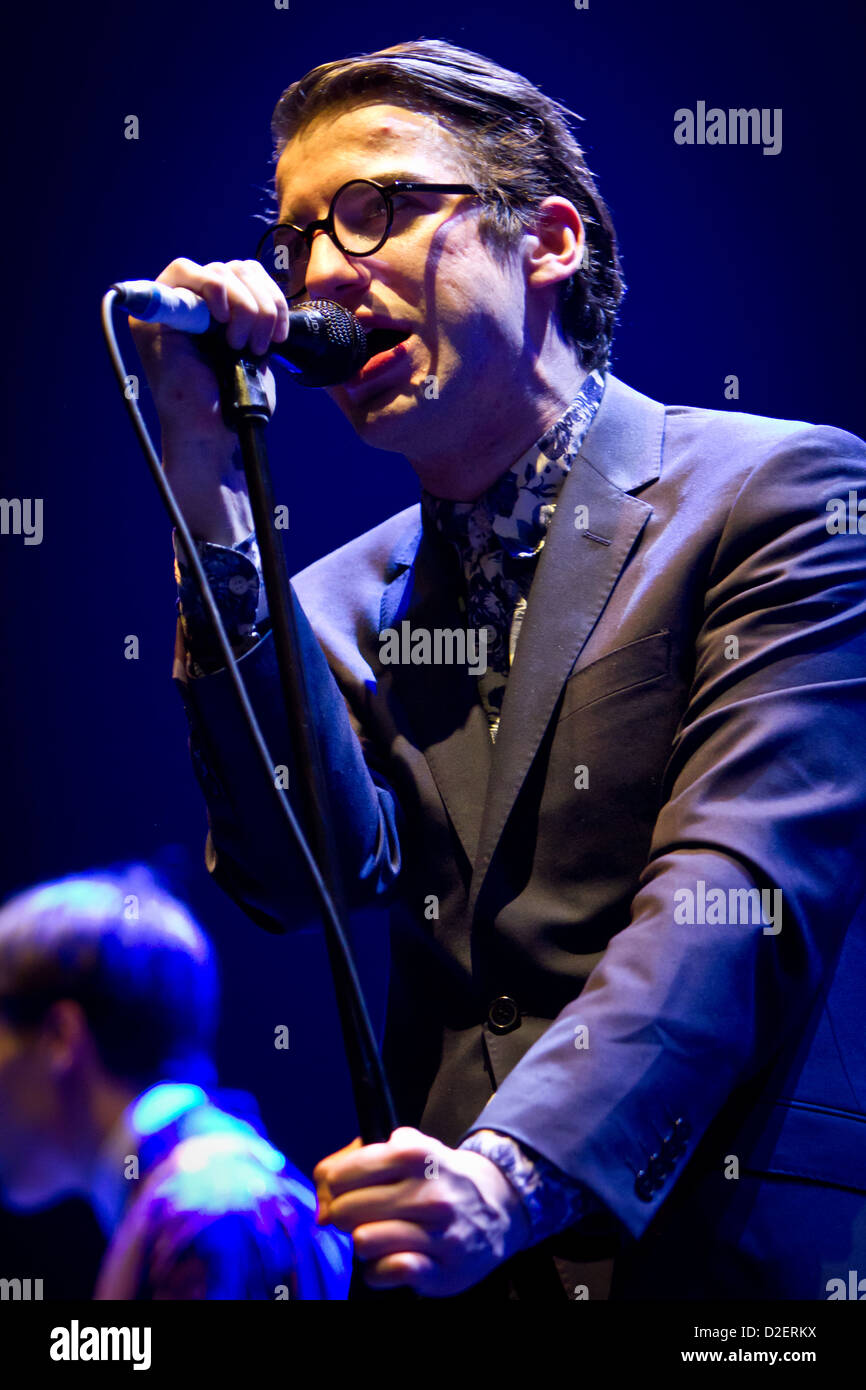 November 20, 2012 - The eglish indie-rock band Spector performs at the Mediolanum Forum, Assago, Milan, Italy Stock Photo
