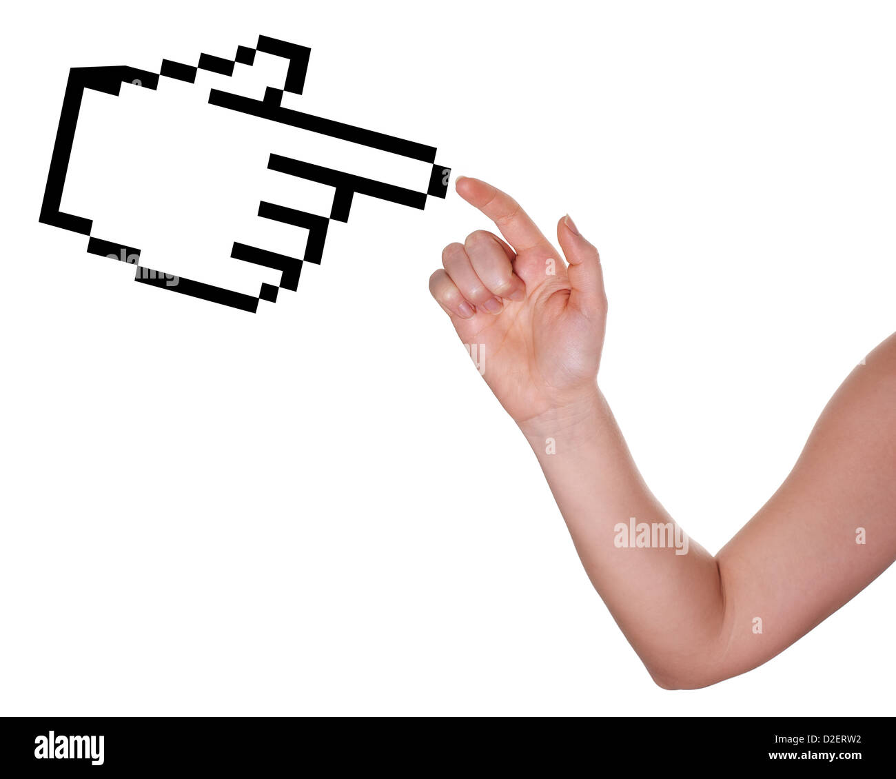 Conceptual view about human contact with digital world Stock Photo - Alamy