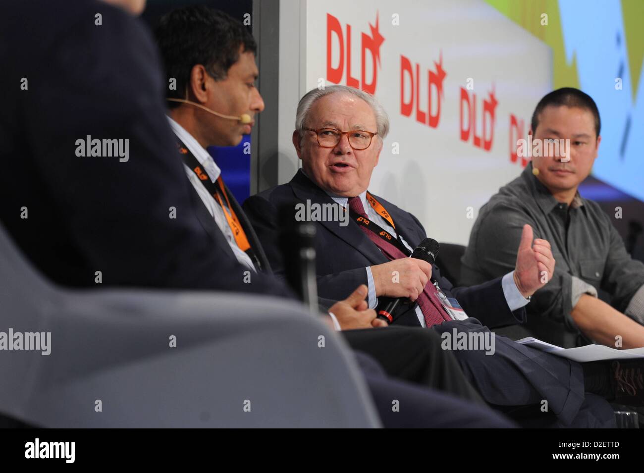 MUNICH/GERMANY - JANUARY 22: Dr. Hubert Burda (m.) speaks on the podium