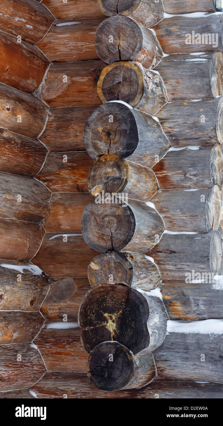 Structure and texture of old wooden construction Stock Photo