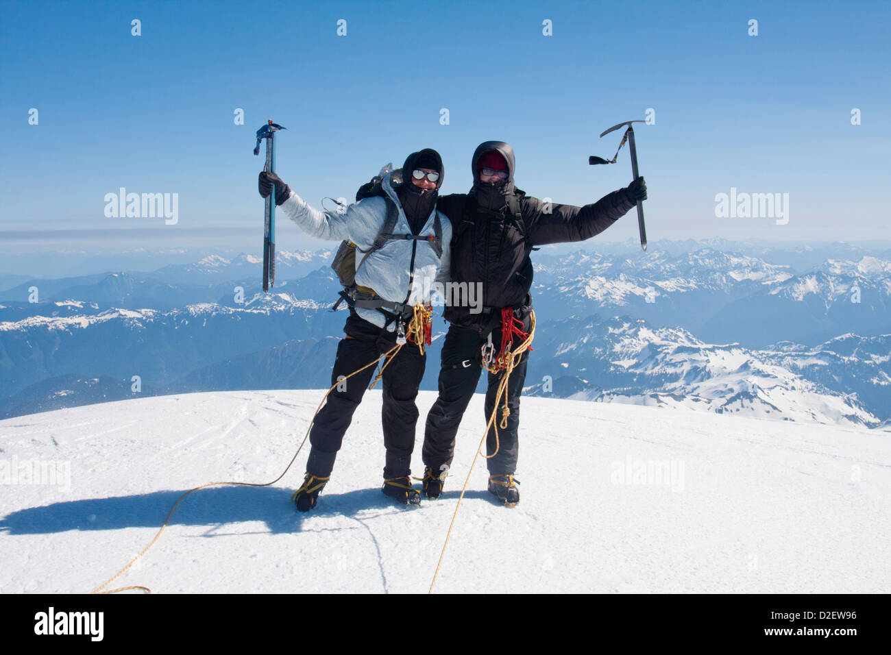 Climbing Mount Baker Stock Photo Alamy