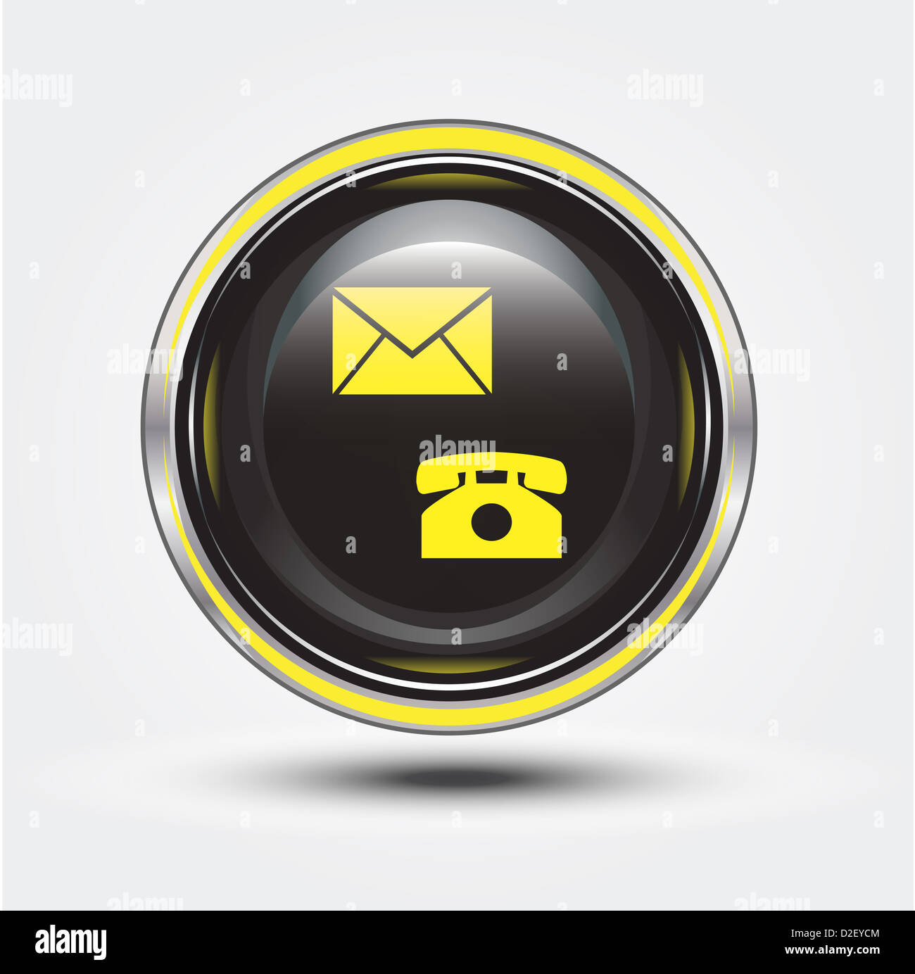 contact sign phone and email on button Stock Photo - Alamy