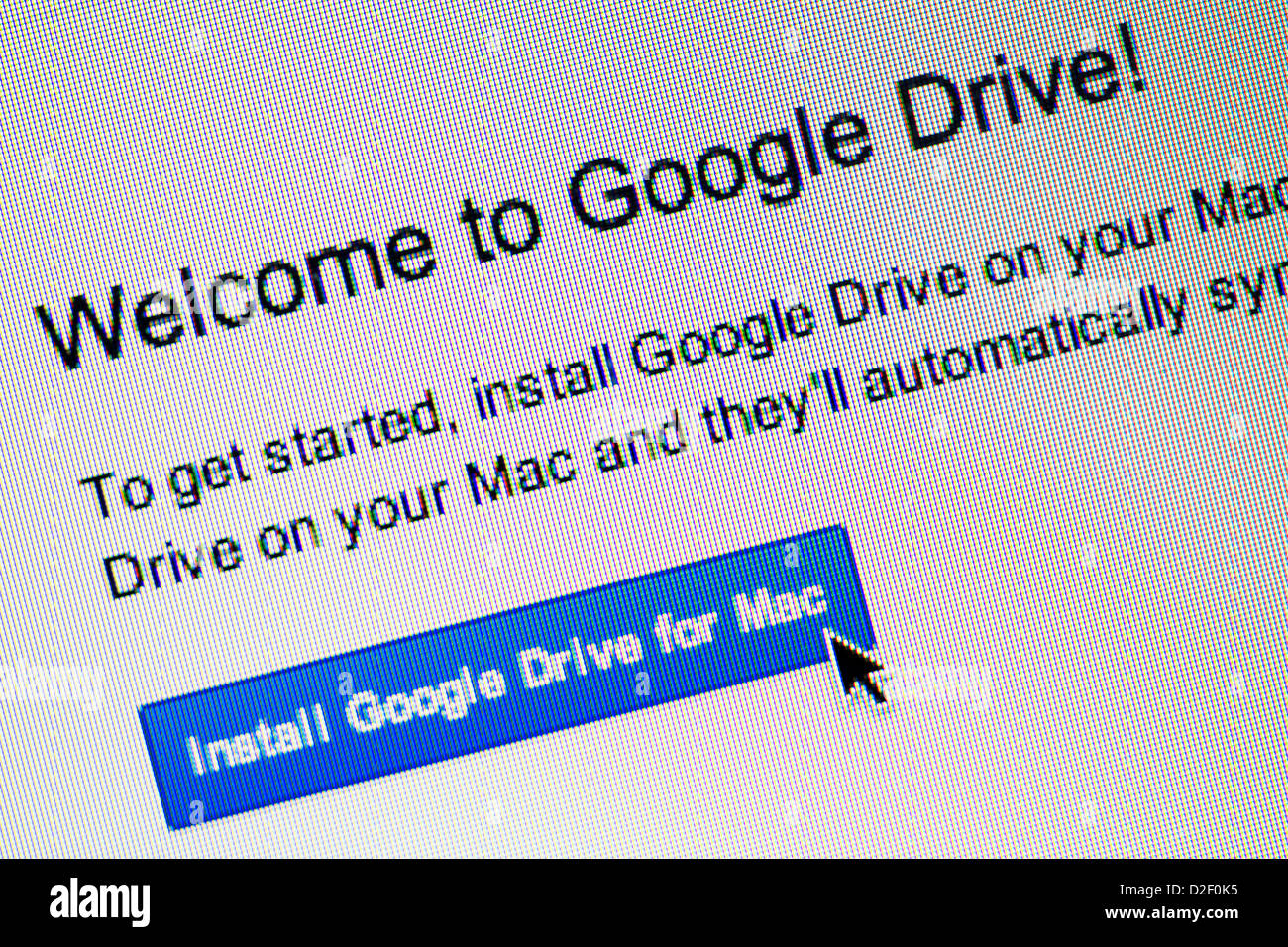 Google Drive website close up Stock Photo