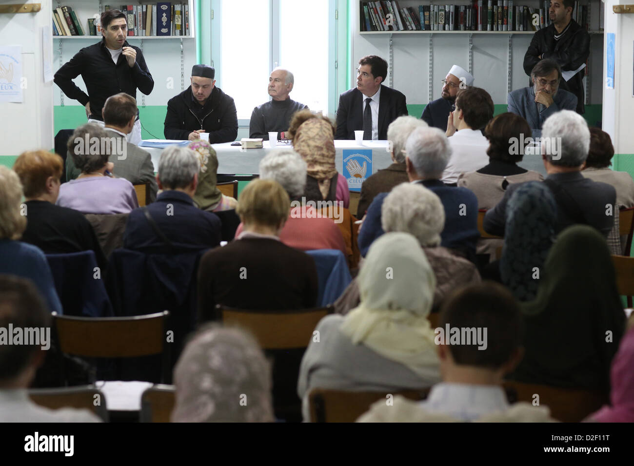 Interreligious debate at Omar mosque in Paris Paris. France. Stock Photo