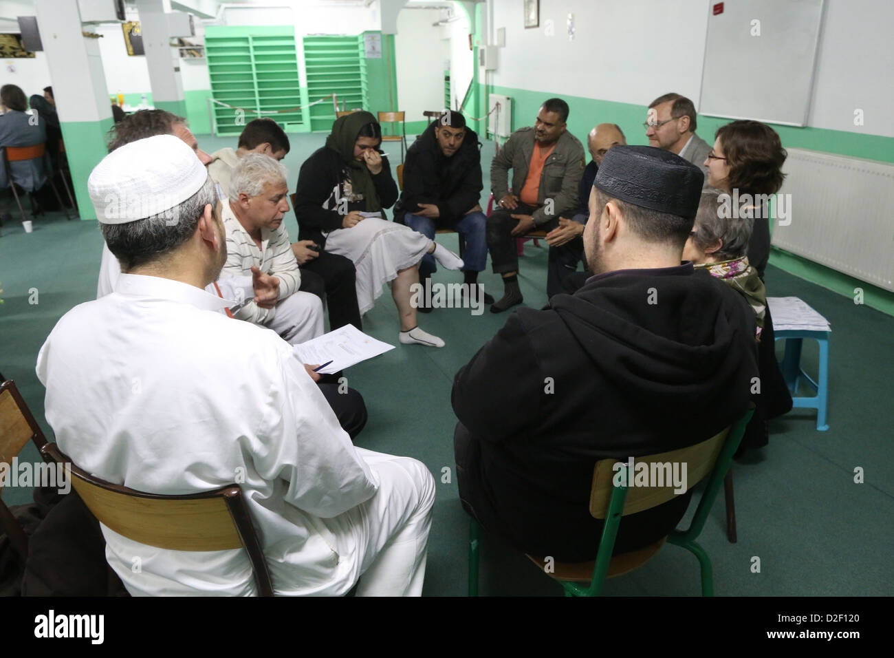 Interreligious debate at Omar mosque in Paris Paris. France. Stock Photo