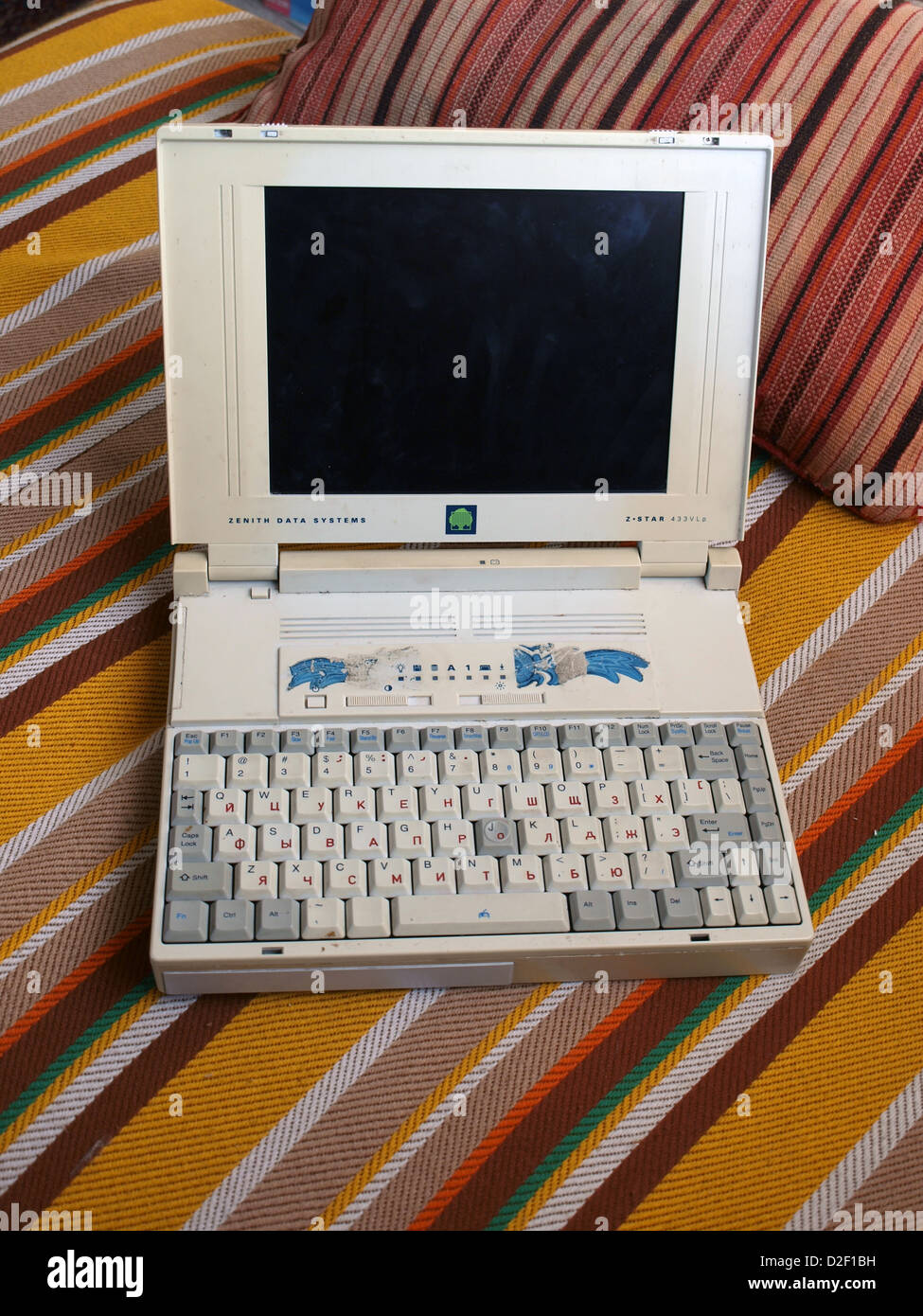 Old retro laptop personal computer Z-Star 433VLp, made by Zenith Data Systems Stock Photo
