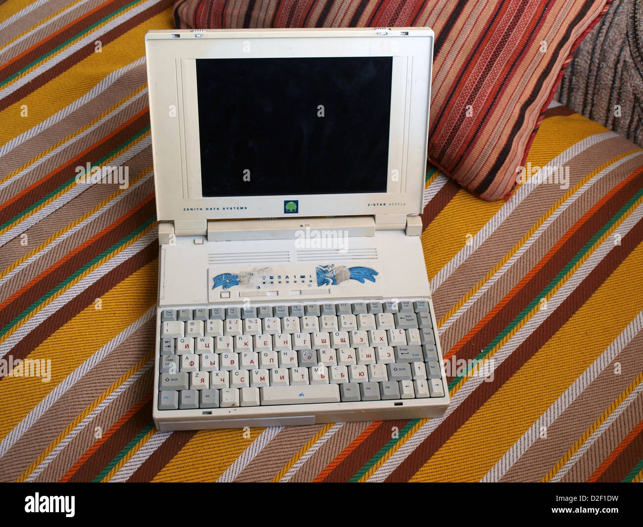 Old retro laptop personal computer Z-Star 433VLp, made by Zenith Data Systems Stock Photo
