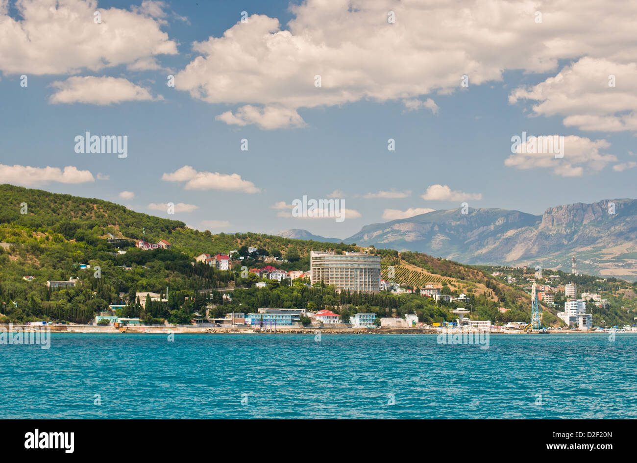 Stone, Mountain, Hill, Forest, Sky, Black Sea,  Built Structure, Nature, Sports And Fitness, Travel Locations, Crimea, Ukraine Stock Photo