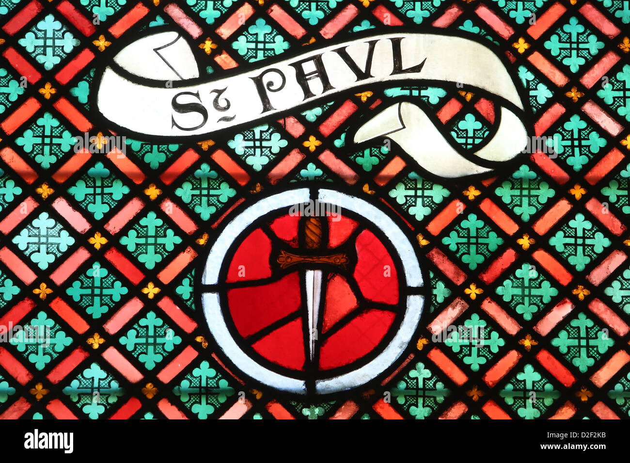 Saint-Paul's symbol : the sword Paris. France. Stock Photo