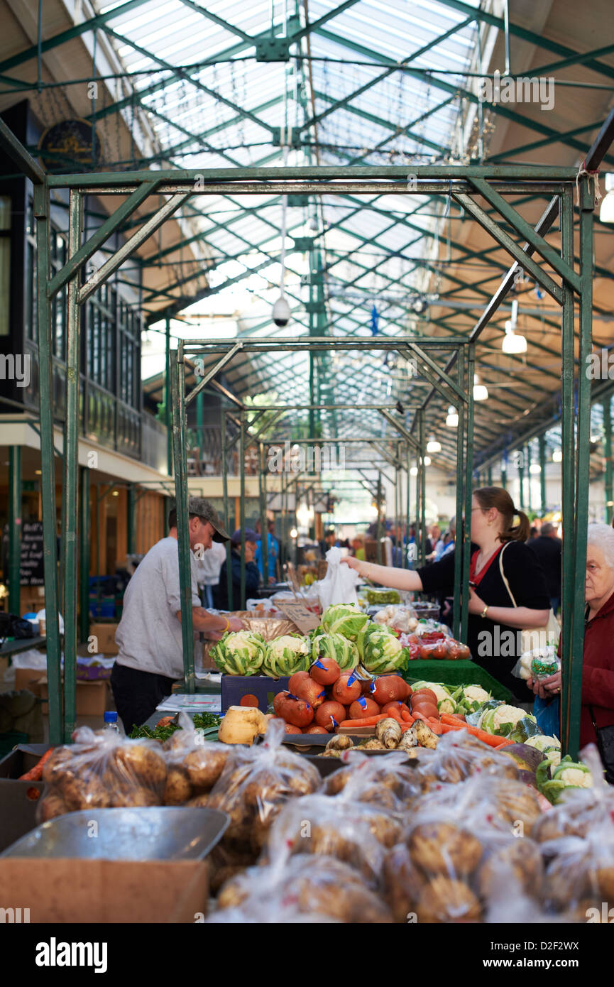 St indoor farmers market Belfast Northern Ireland Stock Photo