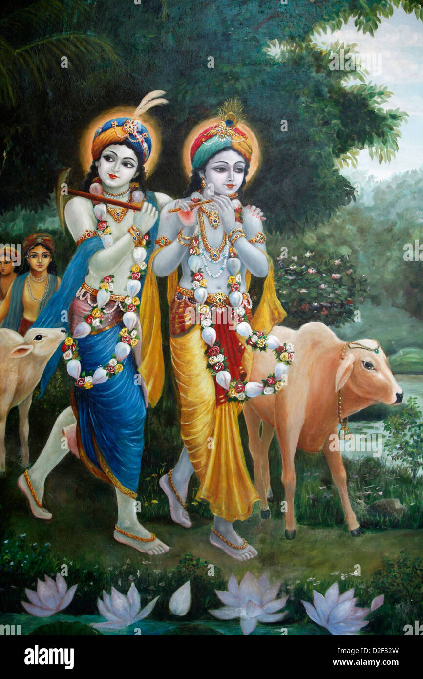 Hindu gods Krishna and Radha Vrindavan. India Stock Photo - Alamy