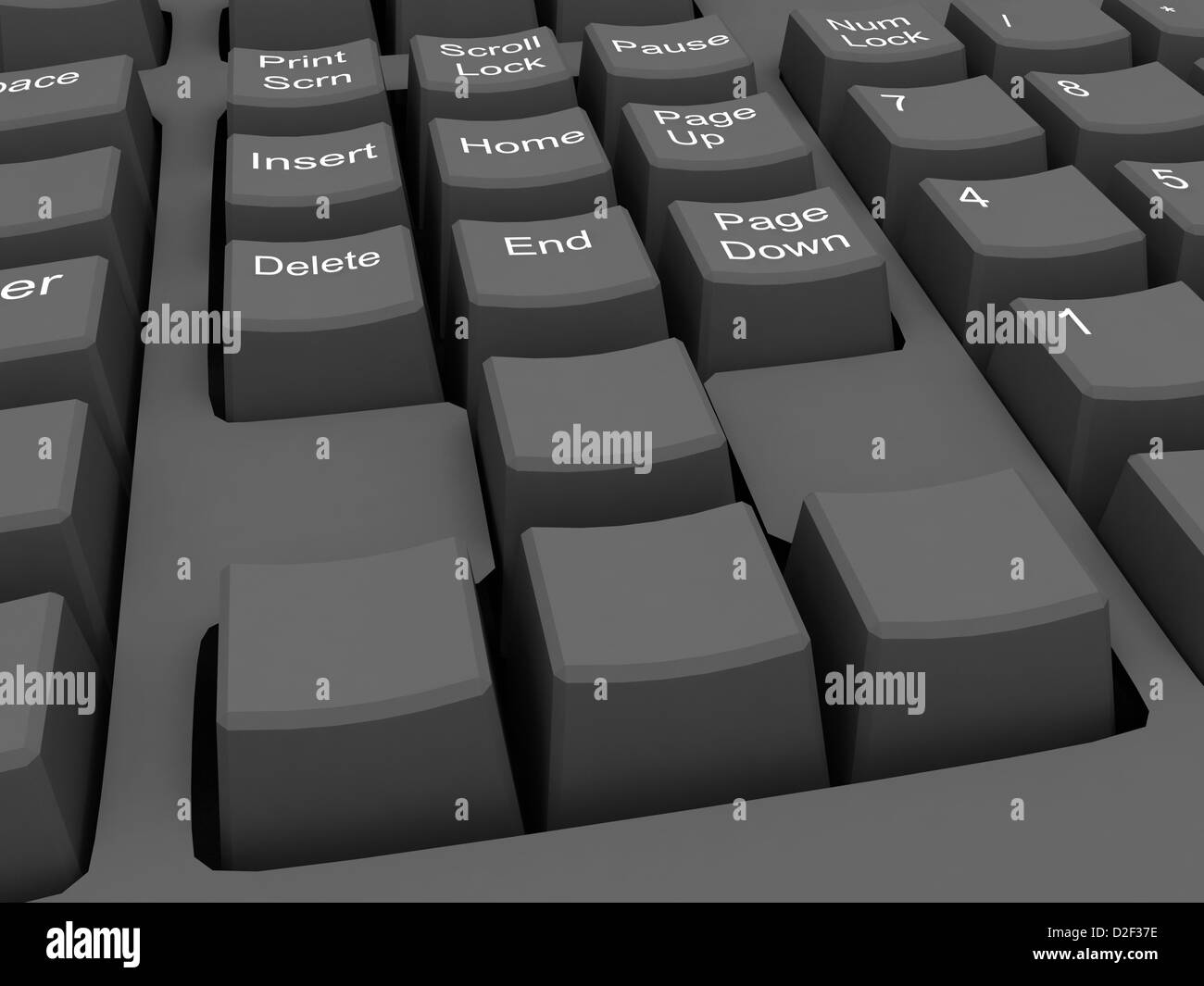 blank button in keyboard Stock Photo