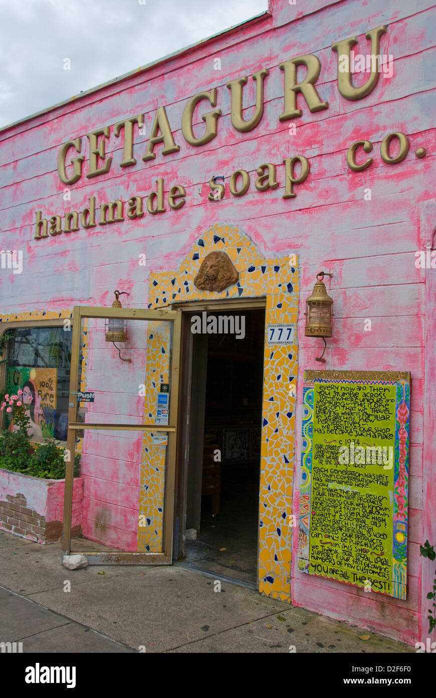 Geta Guru handmade soap co. store in Tarpon Springs, Florida Stock Photo Alamy