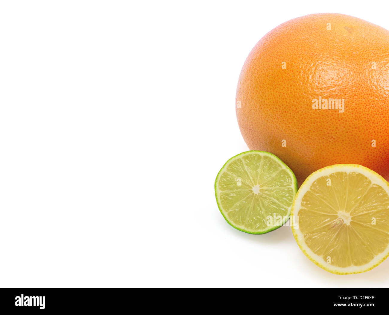 Image of a fresh whole lime, lemon and orange isolated on white Stock ...