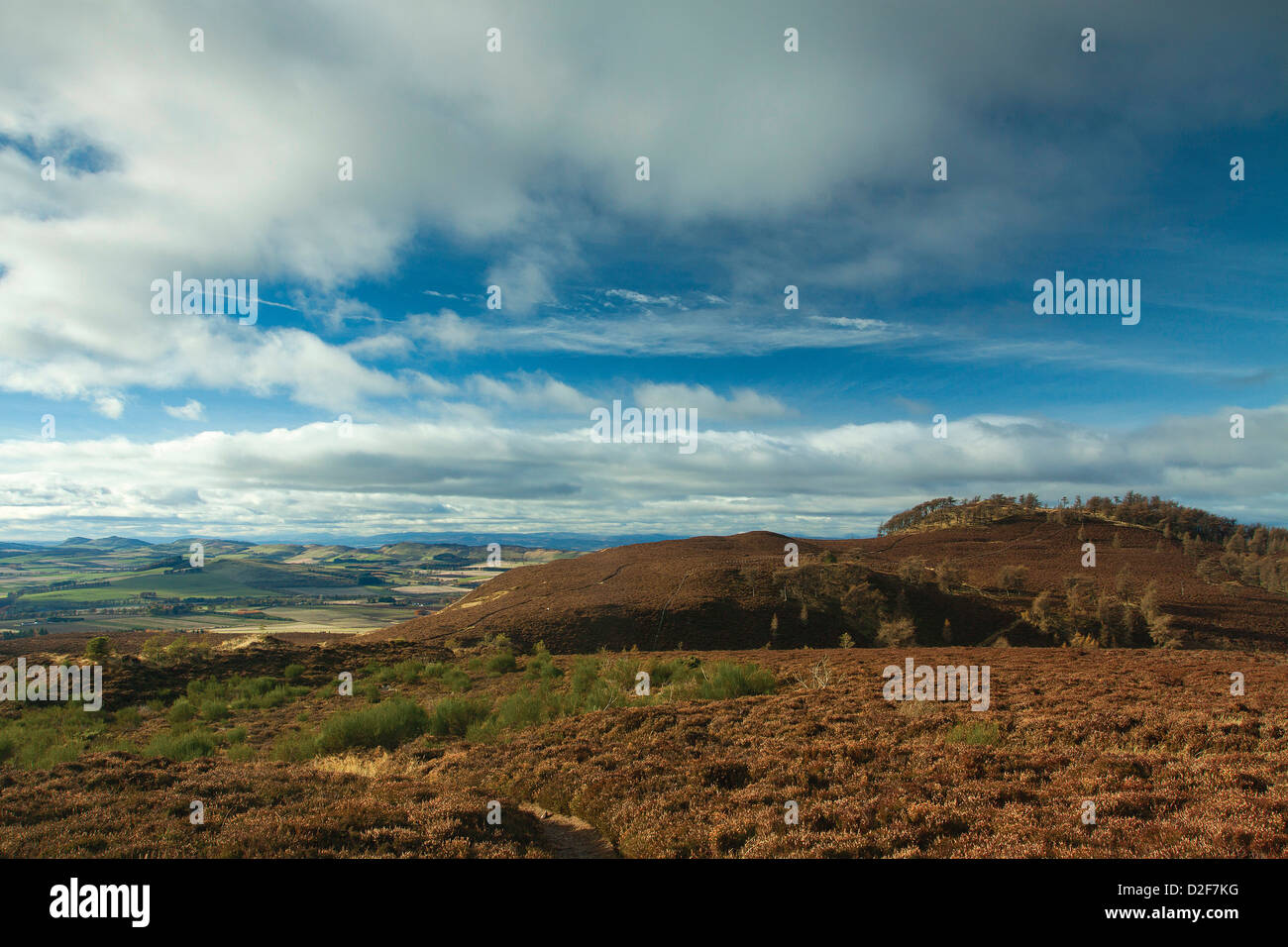 Auchterhouse Hill from Baluuderon Hill near Dundee, Tayside Stock Photo ...