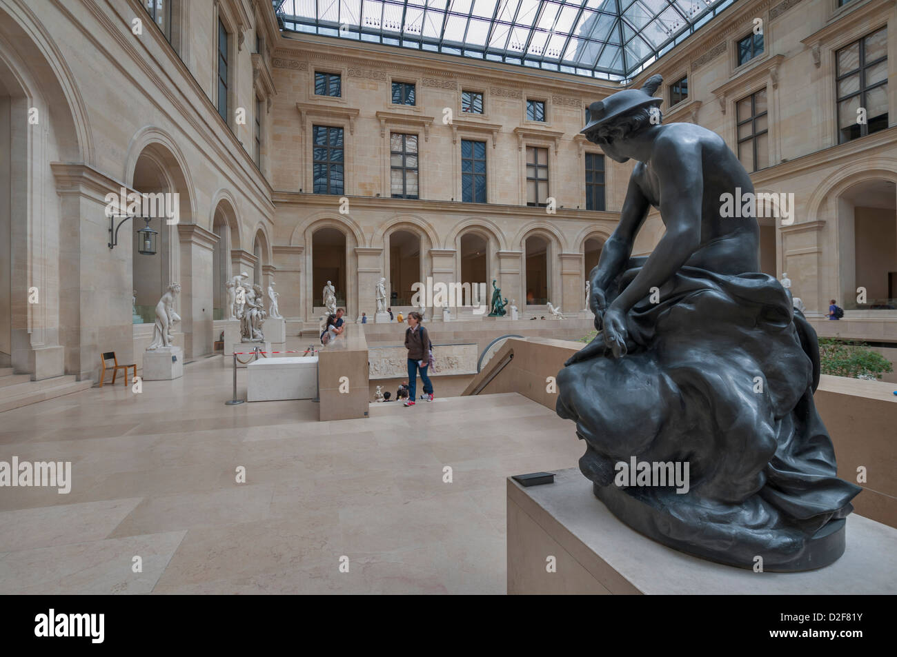 The Louvre Museum in Paris,France Stock Photo