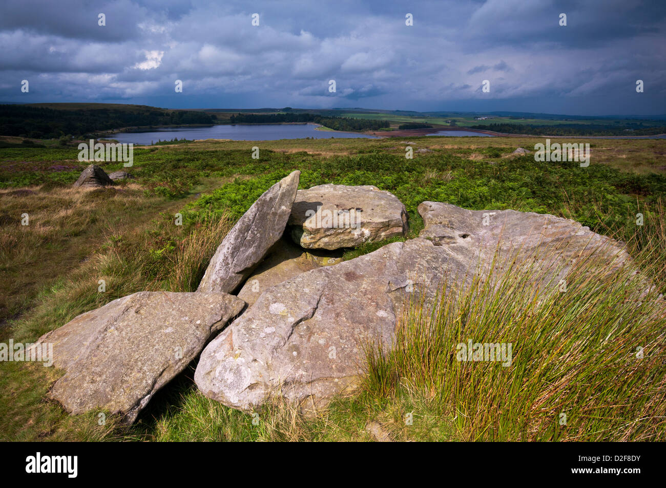 Late summer at Redmires Reservoirs near Fulwood, Sheffield in the Peak