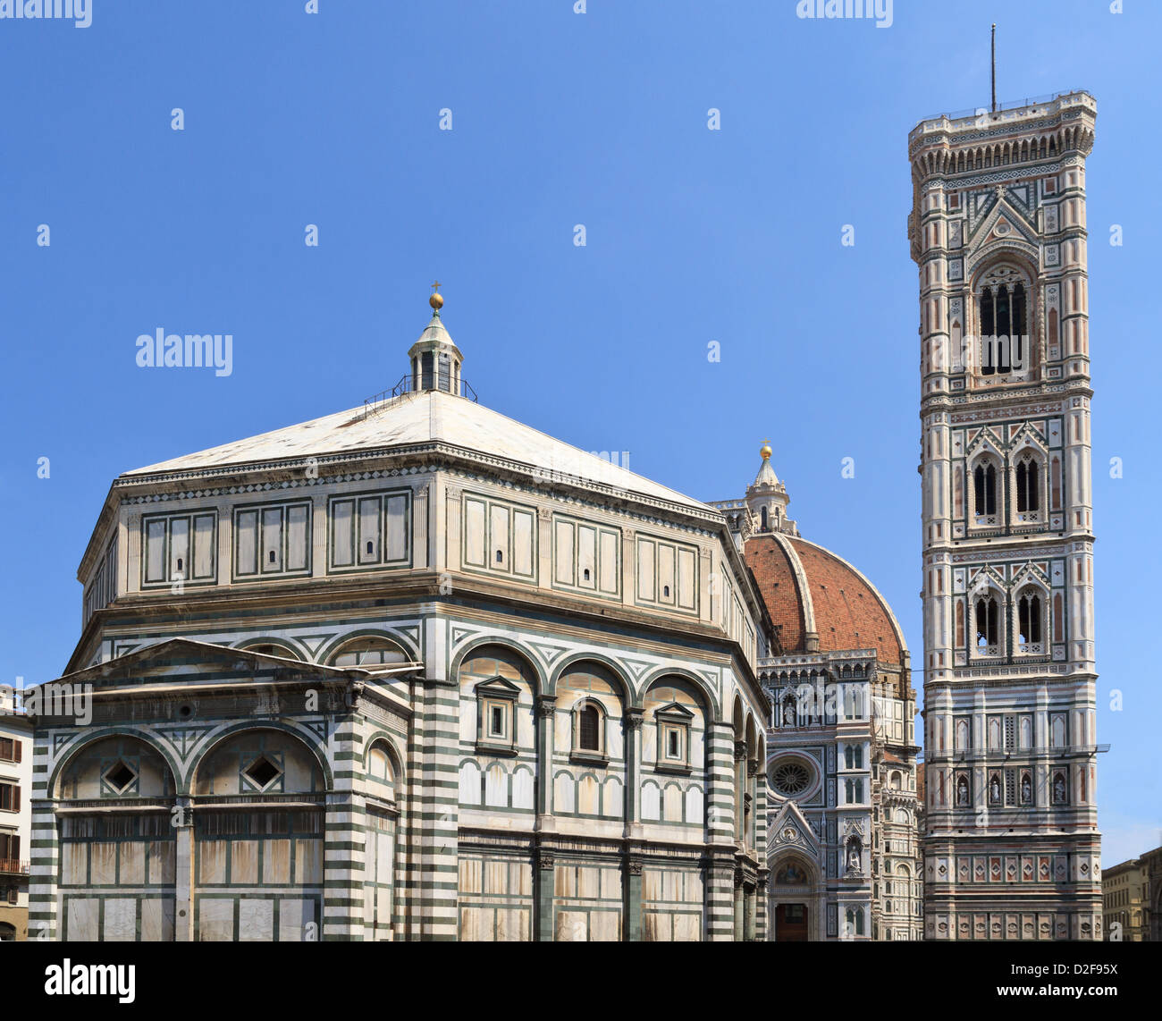 Florence Dome and Campanile (Duomo Santa Maria Del Fiore), Italy Stock Photo