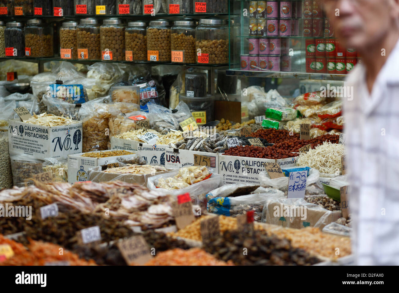 Hong Kong, China, as for nuts and dried fruit in Sham Shui Po Stock Photo