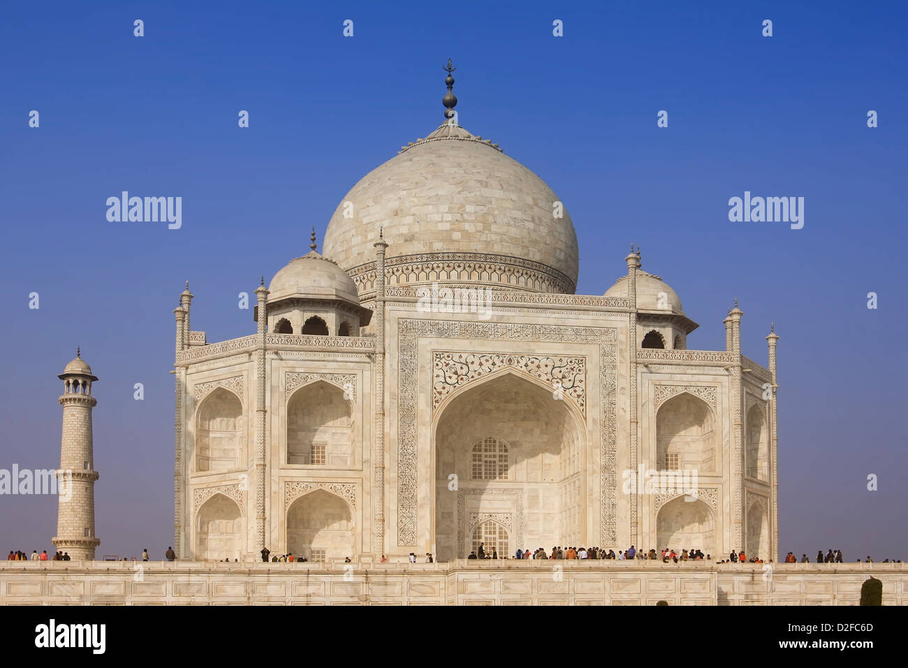 The Taj Mahal was built at Agra, Uttar Pradesh, India by Emperor Shah Jahan as a mausoleum for his wife Mumtaj in 1631 AD Stock Photo
