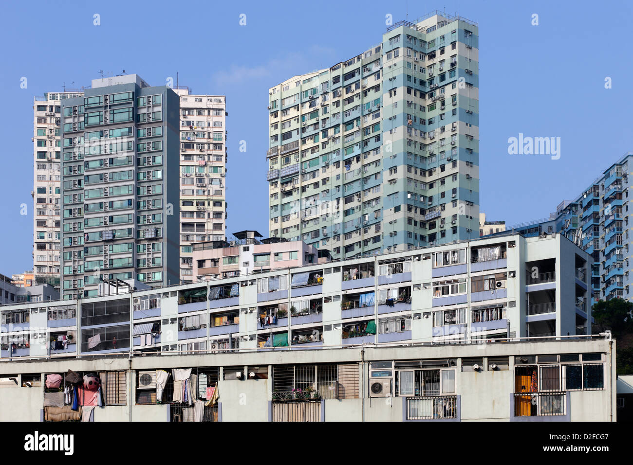 Hong Kong, China, residential buildings in Hong Kong Kowloon Stock ...