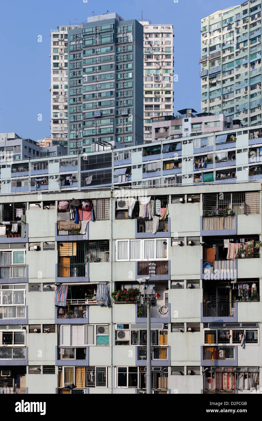 Hong Kong, China, residential buildings in Hong Kong Kowloon Stock ...