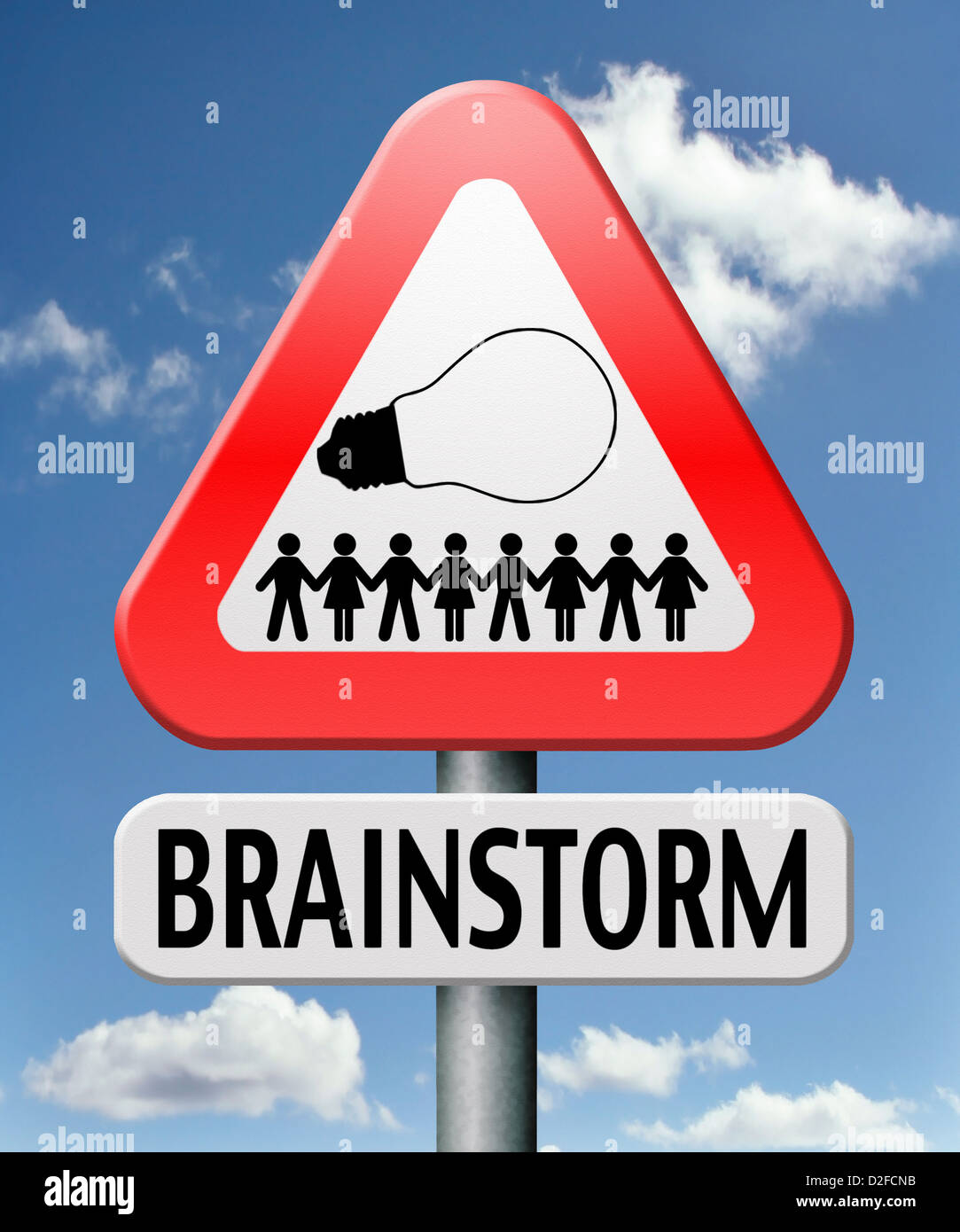 Brainstorm teamwork to create new idea or solution team brainstorming search innovation and inspiration Stock Photo