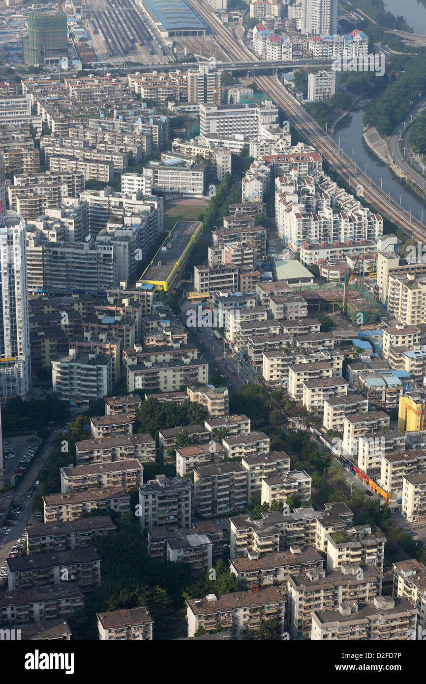 Shenzhen, China, residential buildings in the center of Shenzhen Stock
