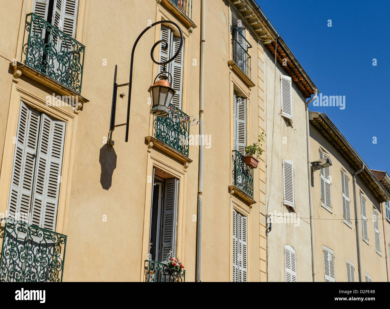 Exterior of Homes in France Stock Photo