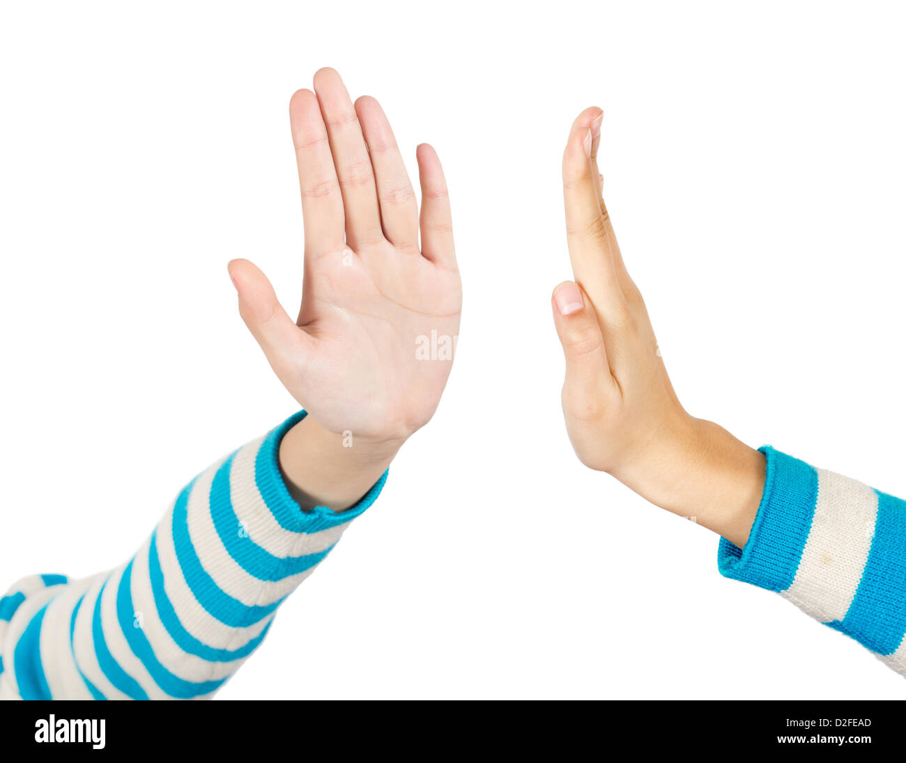 Woman's hand isolated on white background Stock Photo - Alamy