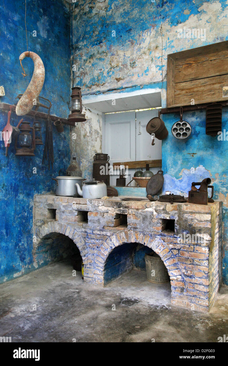 The Kitchen, The Lawaetz Family Museum, St. Croix, US Virgin Islands, Caribbean Stock Photo