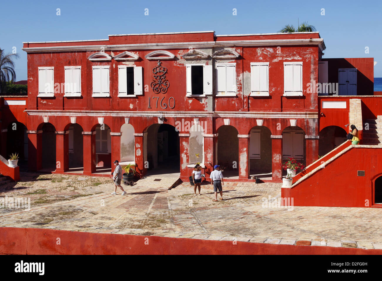 Fort Frederik, Frederiksted, St. Croix, US Virgin Islands, Caribbean Stock Photo
