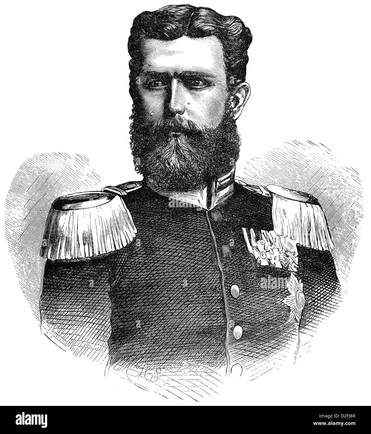 Leopold Stefan Karl Anton Gustav Eduard Tassilo von Hohenzollern, 1835-1905, Prince of Hohenzollern Stock Photo