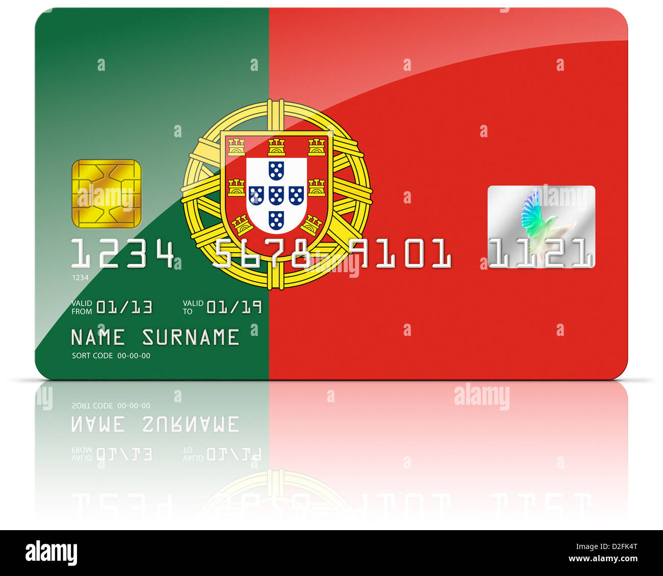 Portugal credit card. Clipping path included Stock Photo Alamy