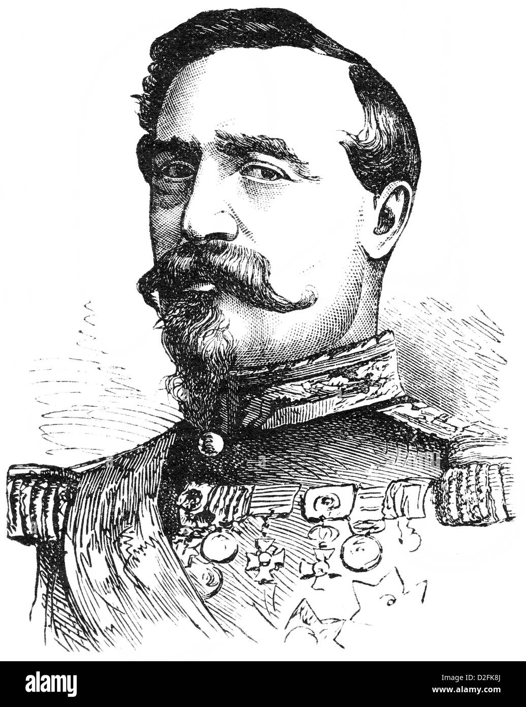 Charles-Denis-Sauter Bourbaki, 1816-1897, French general in the Franco-Prussian War or Franco-German War, 1870-1871, Stock Photo