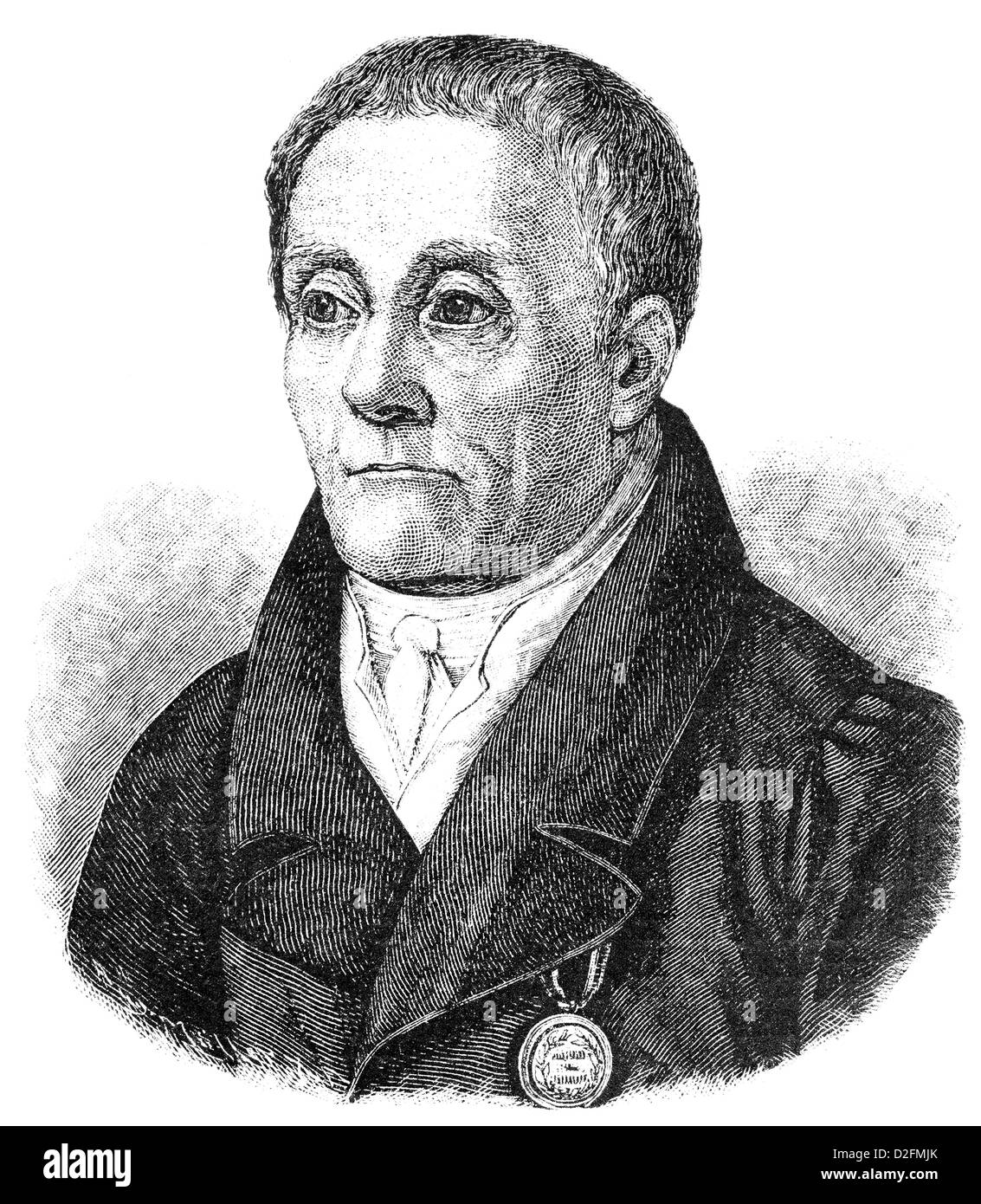 Joachim Christian Nettelbeck, 1738 - 1824, a German folk hero, defender of the Prussian fortress of Kolberg, 1807, Stock Photo