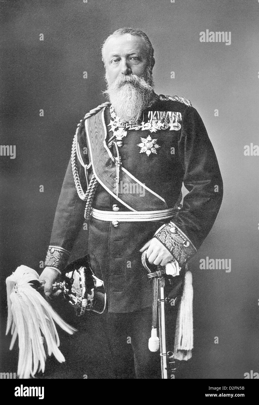 Historic photography, portrait of Frederick I, 1826 – 1907, the sovereign Grand Duke of Baden Stock Photo