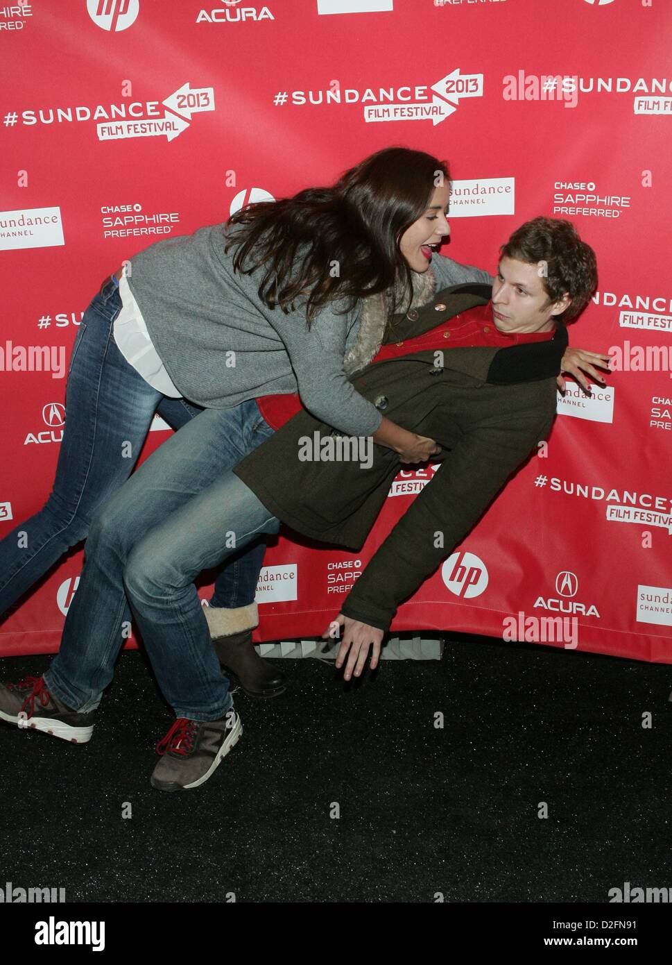 Catalina Sandino, Michael Cera at arrivals for MAGIC MAGIC Premiere at 2013  Sundance Film Festival, Library Center Theatre, Park City, UT January 22,  2013. Photo By: James Atoa/Everett Collection Stock Photo - Alamy